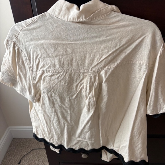 Size Small Main Strip RicRac Short Set - Cream and Black - Picture 3 of 3